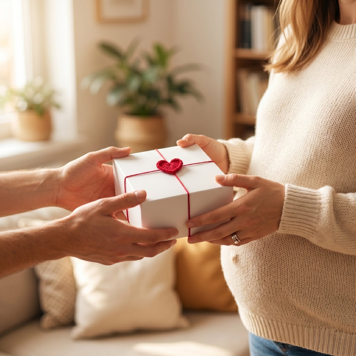 Rankų darbo vilnos tapukai su širdele (violetinė)