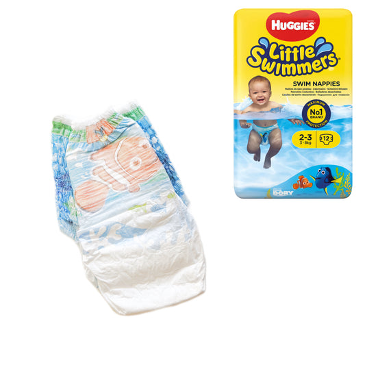 Maudymosi sauskelnių „Huggies Little Swimmers“ vienetais (3-8 kg, 1 vnt.)