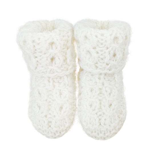 Rankų darbo natūralios avių vilnos tapukai kūdikiui