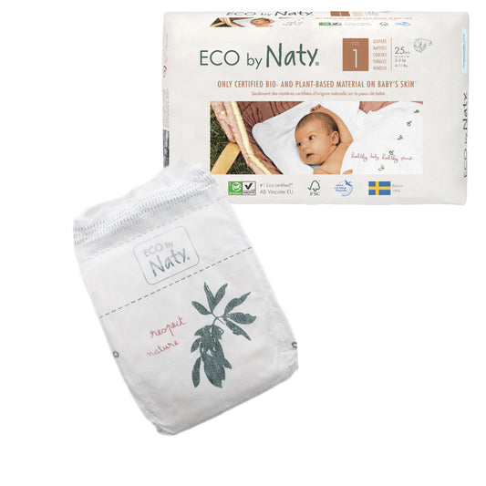 „Eco by Naty“ sauskelnės vienetais (2-5 kg, 1 vnt.)