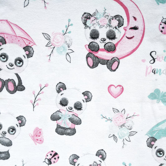Flanelinių vystyklų rinkinys „Pandos“ (60x80 cm)