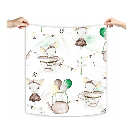 Medvilninių vystyklų rinkinys „Pelytės“ (60x80 cm)- 3 vnt.