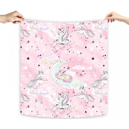 Medvilninių vystyklų rinkinys „Rožiniai poniai“ (60x80 cm)- 3 vnt.