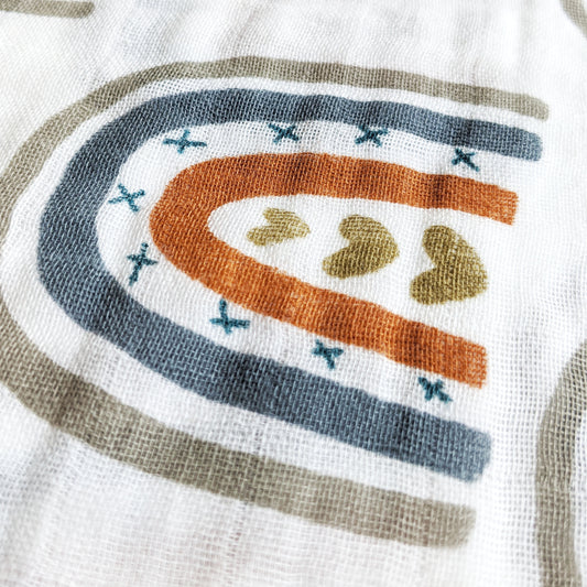 Minkšta medvilninė muslino kaklaskarė-seilinukas