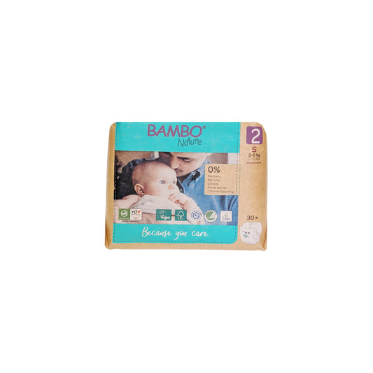 „Bambo Nature“ sauskelnės (2 dydis, 3-6 kg, 30 vnt.)