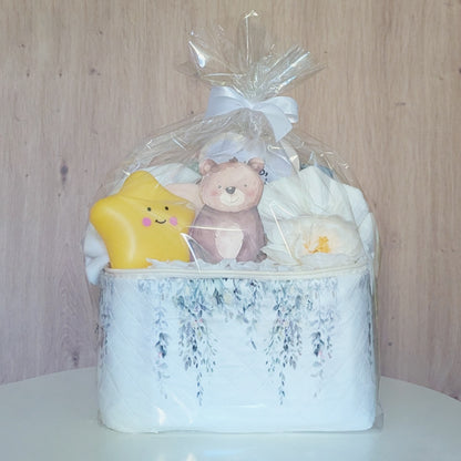 Naujagimio dovanų krepšelis "Labas, Meile"