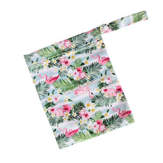 Neperšlampamas maišelis 20x25 cm su flamingais