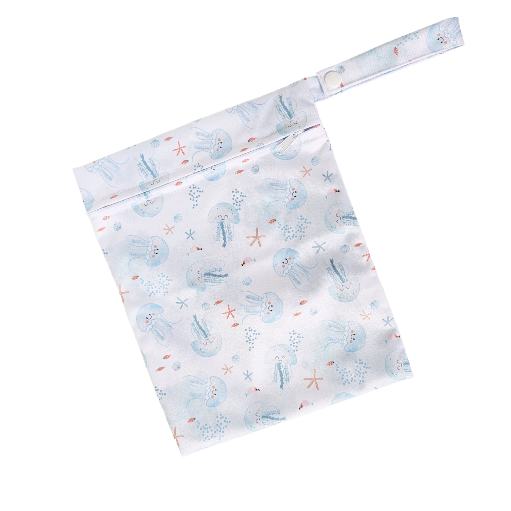Baltas neperšlampamas maišelis 20x25 cm su medūzomis