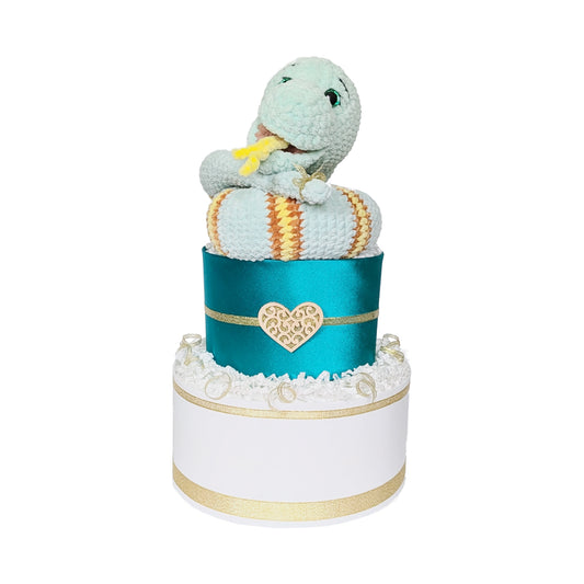 Sauskelniu tortas Linksmasis zalciukas - geriausia dovana naujagimiui - dovana mergaite dovana berniukui