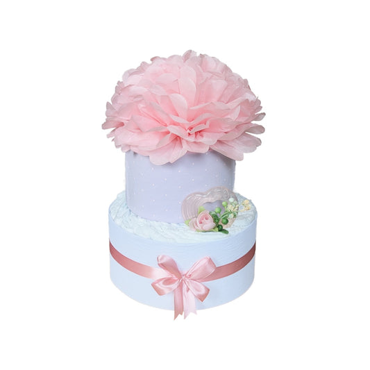 Sauskelnių tortas „Švelnus rožinis sapnas"