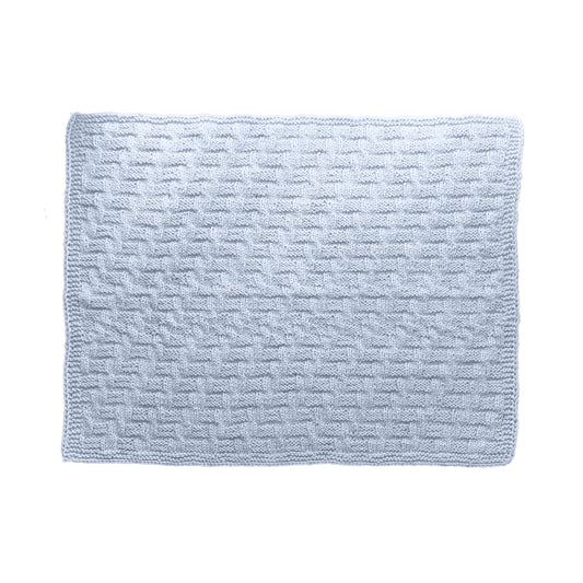 Rankų darbo pilkas merino vilnos pledas lovytei – praktiška dovana kūdikiui palankynoms - 85x65 cm.
