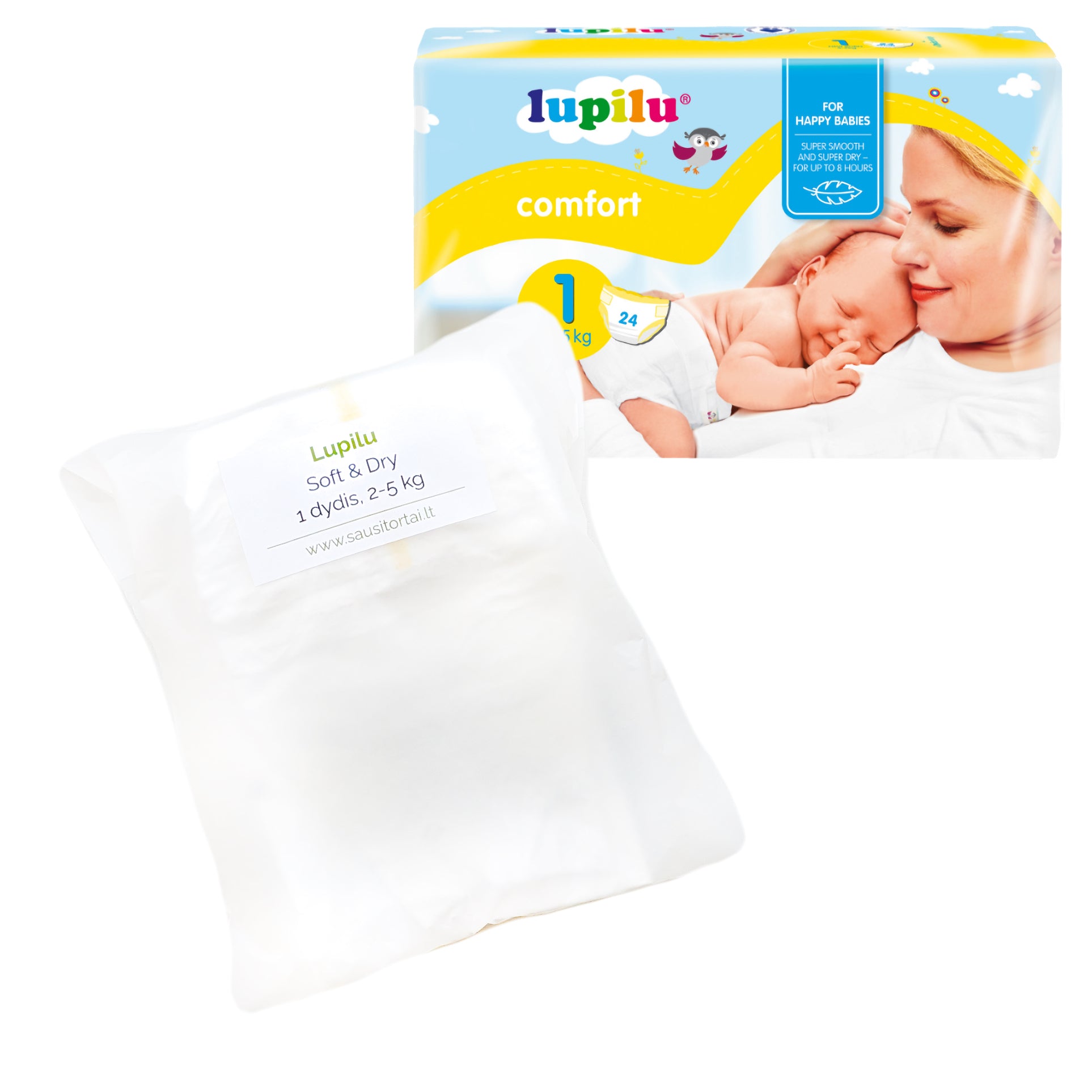 „Lupilu Comfort“ sauskelnės (25 kg, 3 vnt.) Sausi tortai