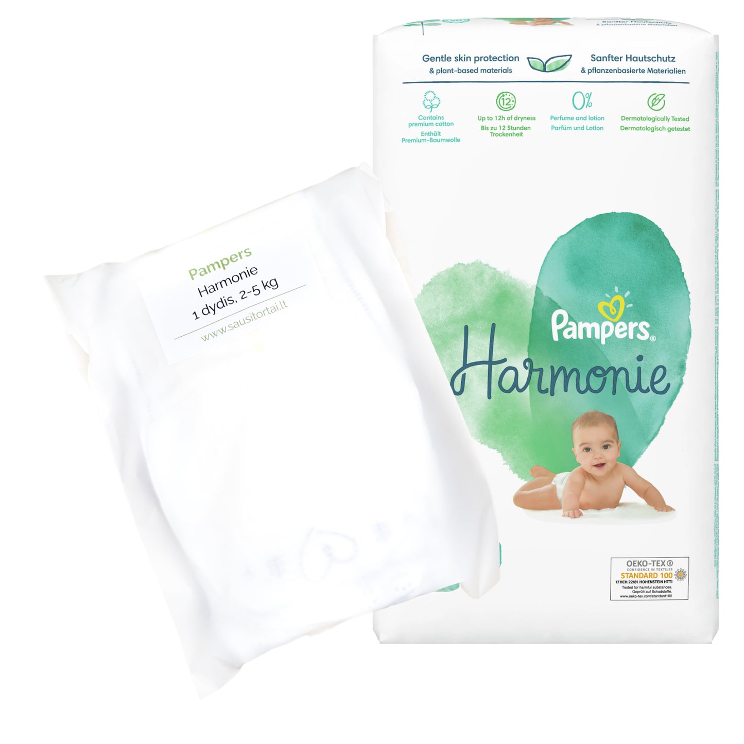 Pampers Harmonie sauskelnės vienetais 1 dydis