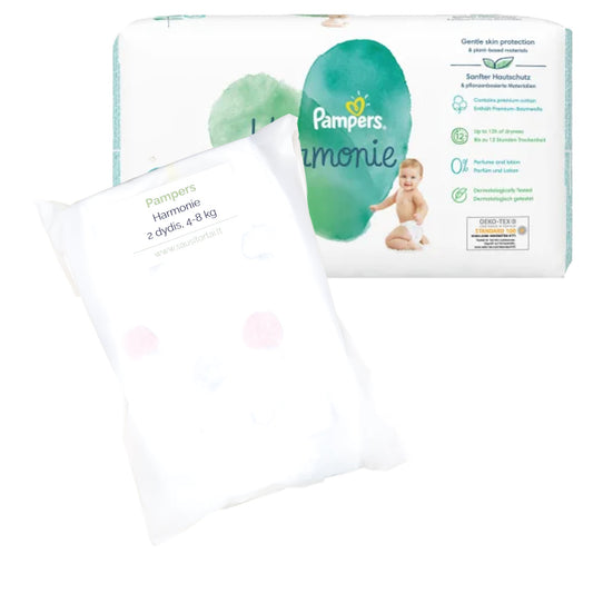 Pampers Harmonie sauskelnės vienetais 2 dydis