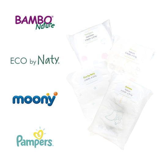 Bambo Nature, Eco by Naty, Moony Natural, Pampers Harmonie
